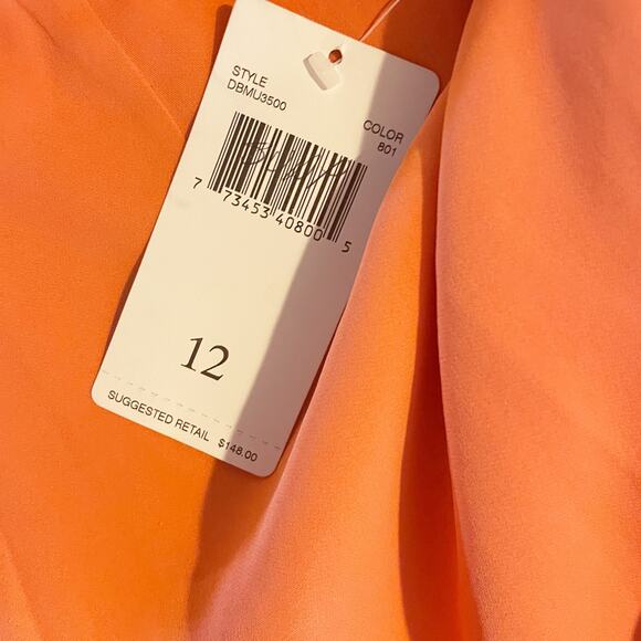 Dana Buchman Silk Blend Orange Career Skirt Women's Size 12 NWT - Picture 5 of 7
